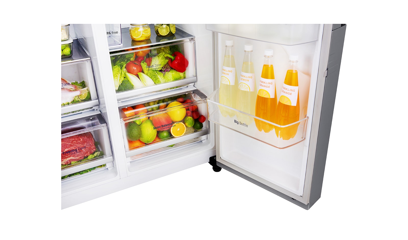 LG Réfrigérateur Américain avec Door-in-Door™ et Pure N Fresh, GSJ961NEBZ